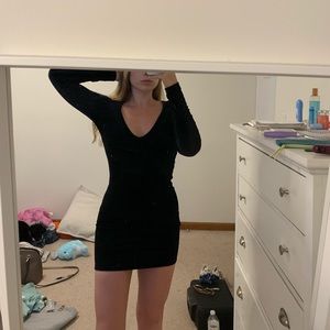 black velvet mini dress